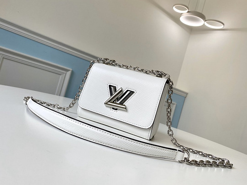 LV bag M56118 White mini Twist mini handbag-06aa66bb